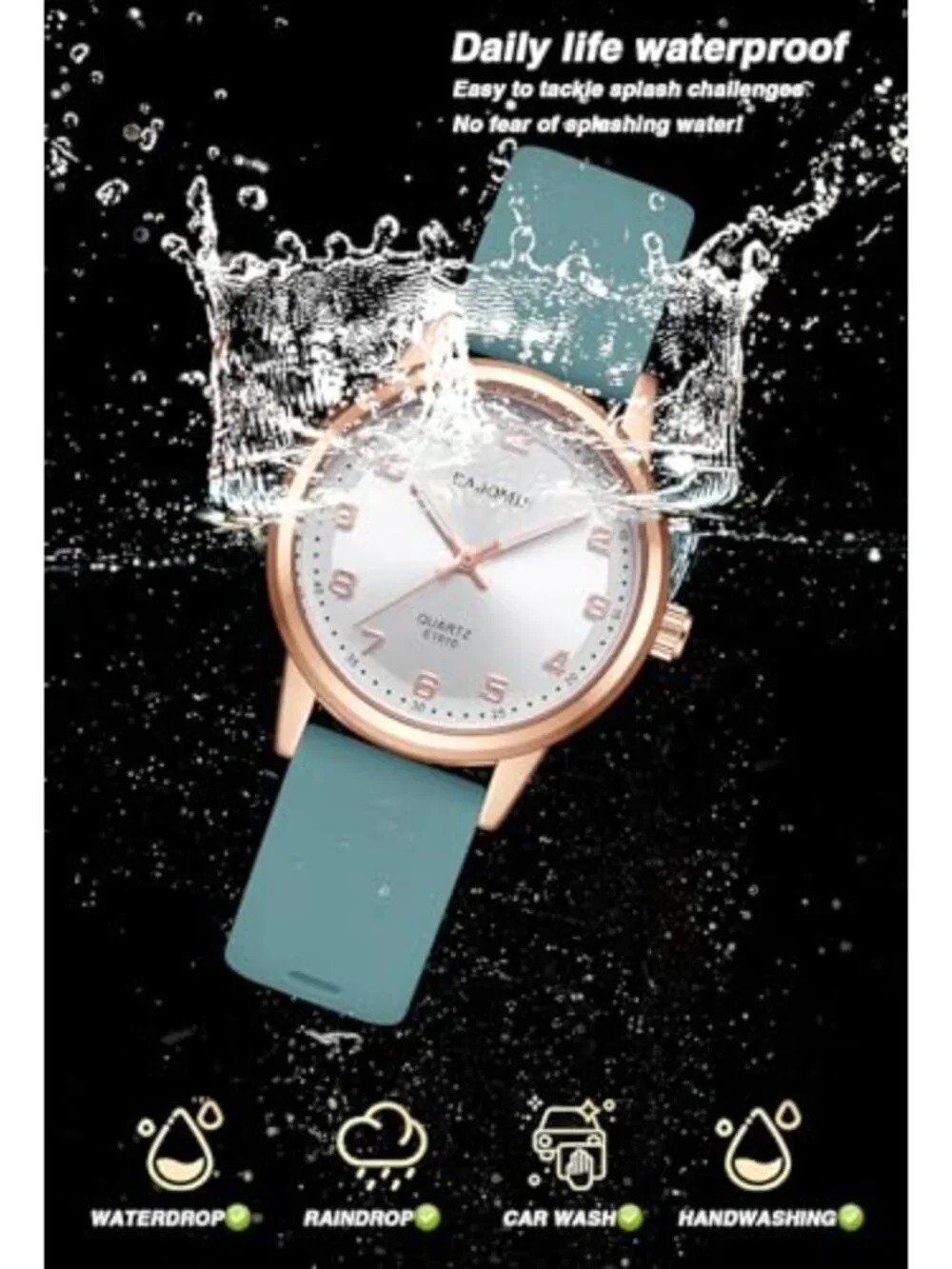 Waterproof Analog Nurse Watch for Women, Easy Read Second Hand, Comfortable